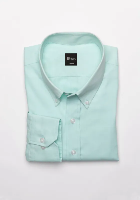Pastel Seafoam Green Crisp Pinpoint Shirt sold by Brisk Shirts