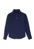Midnight Blue Feather Soft Piqué Full Sleeve Polo Shirt sold by Brisk Shirts
