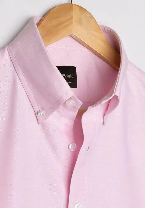 Pink Pinpoint Oxford Shirt sold by Brisk Shirts product image thumbnail 2