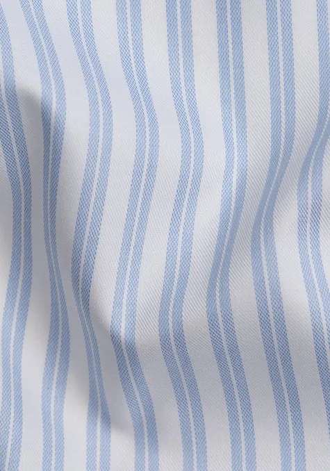 Ice Dual Blue Structured Stripes - Wrinkle Resistant sold by Brisk Shirts product image thumbnail 3