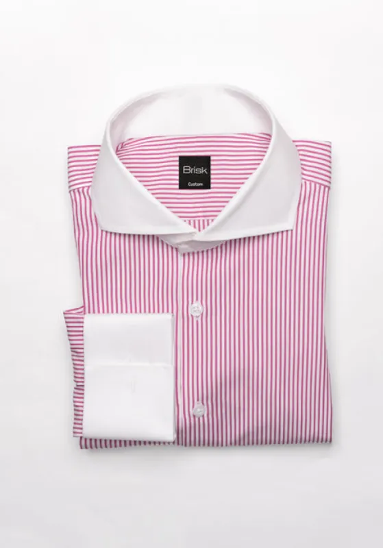 Crisp Magenta Pencil Stripes Shirt - Wrinkle Resistant sold by Brisk Shirts