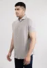 Light Grey Feather Soft Piqué Half Sleeve Shirt sold by Brisk Shirts