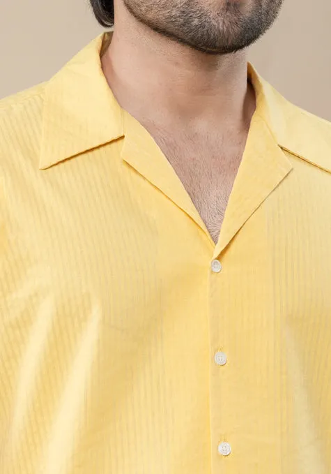 Mustard Seersucker Shirt - Camp Collar sold by Brisk Shirts product image thumbnail 2