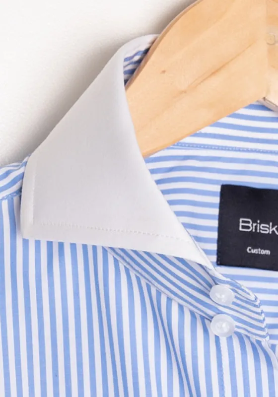 FINE BLUE ITALIAN STRIPES SHIRT sold by Brisk Shirts