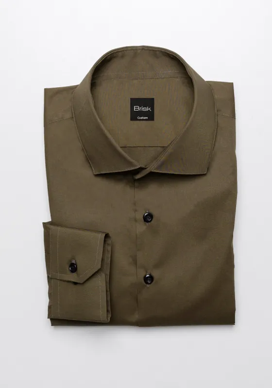 Army Green Stretch Shirt sold by Brisk Shirts