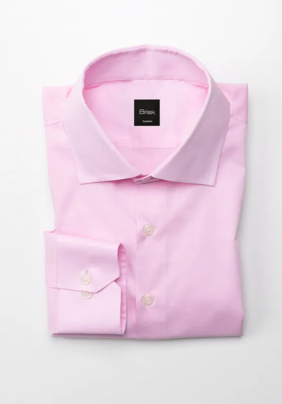 Pastel Pink Poplin Stretch Shirt sold by Brisk Shirts