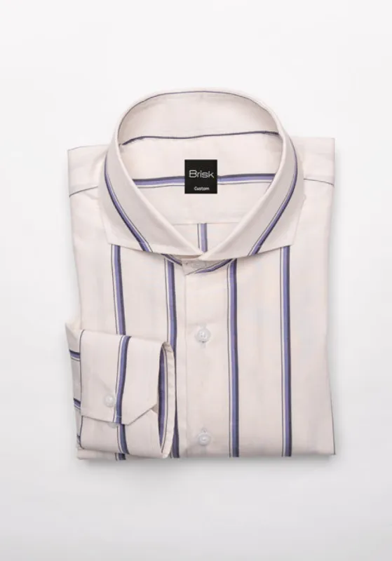 Purple Wide Stripes Shirt sold by Brisk Shirts