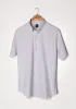 Pastel Steel Blue Seersucker Stripes Shirt-Half Sleeve sold by Brisk Shirts