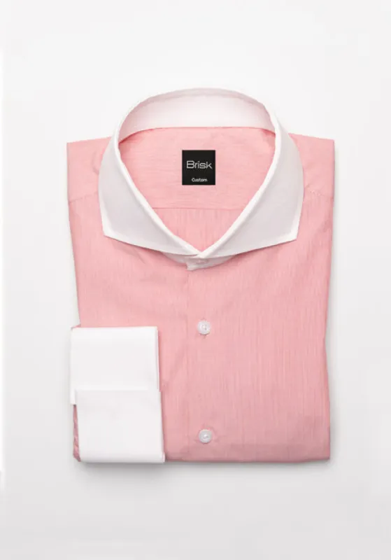 Salmon Pink End-On-End Shirt sold by Brisk Shirts