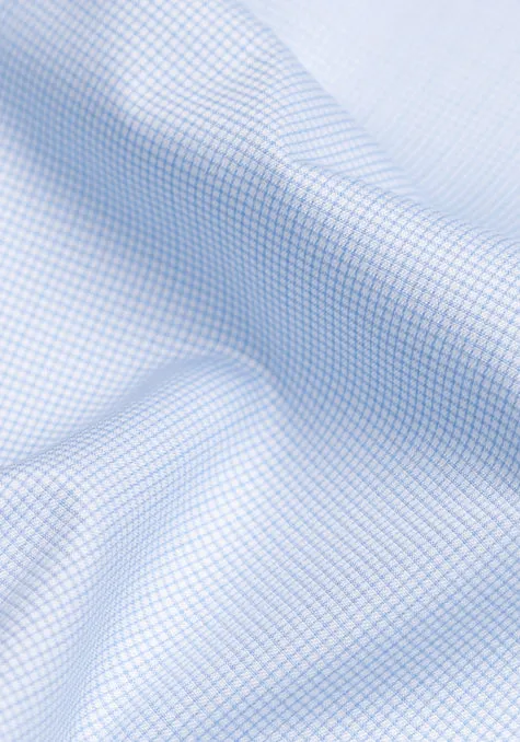 Sky Blue Mini Grid Structured Gingham – Wrinkle resistant sold by Brisk Shirts product image thumbnail 2
