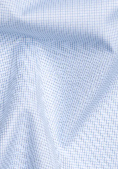 Sky Blue Mini Grid Structured Gingham – Wrinkle resistant sold by Brisk Shirts product image thumbnail 3