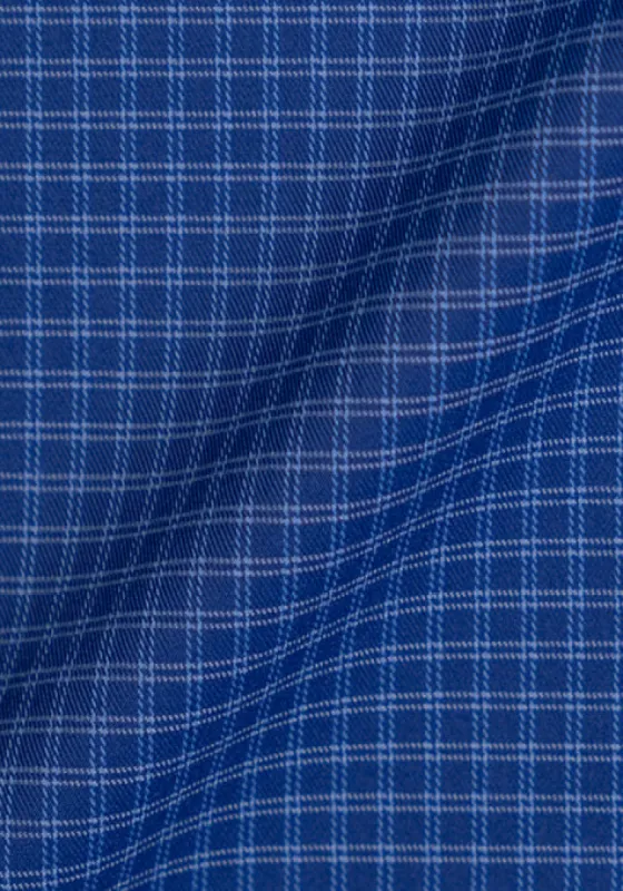 Jet Blue Ultra Stretch Performance Grid - Wrinkle Free sold by Brisk Shirts
