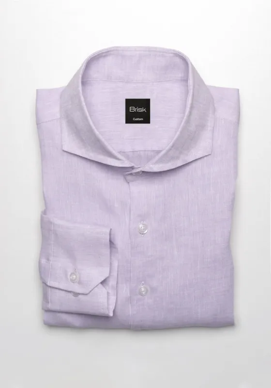 Pastel Lavender Irish Linen Shirt sold by Brisk Shirts