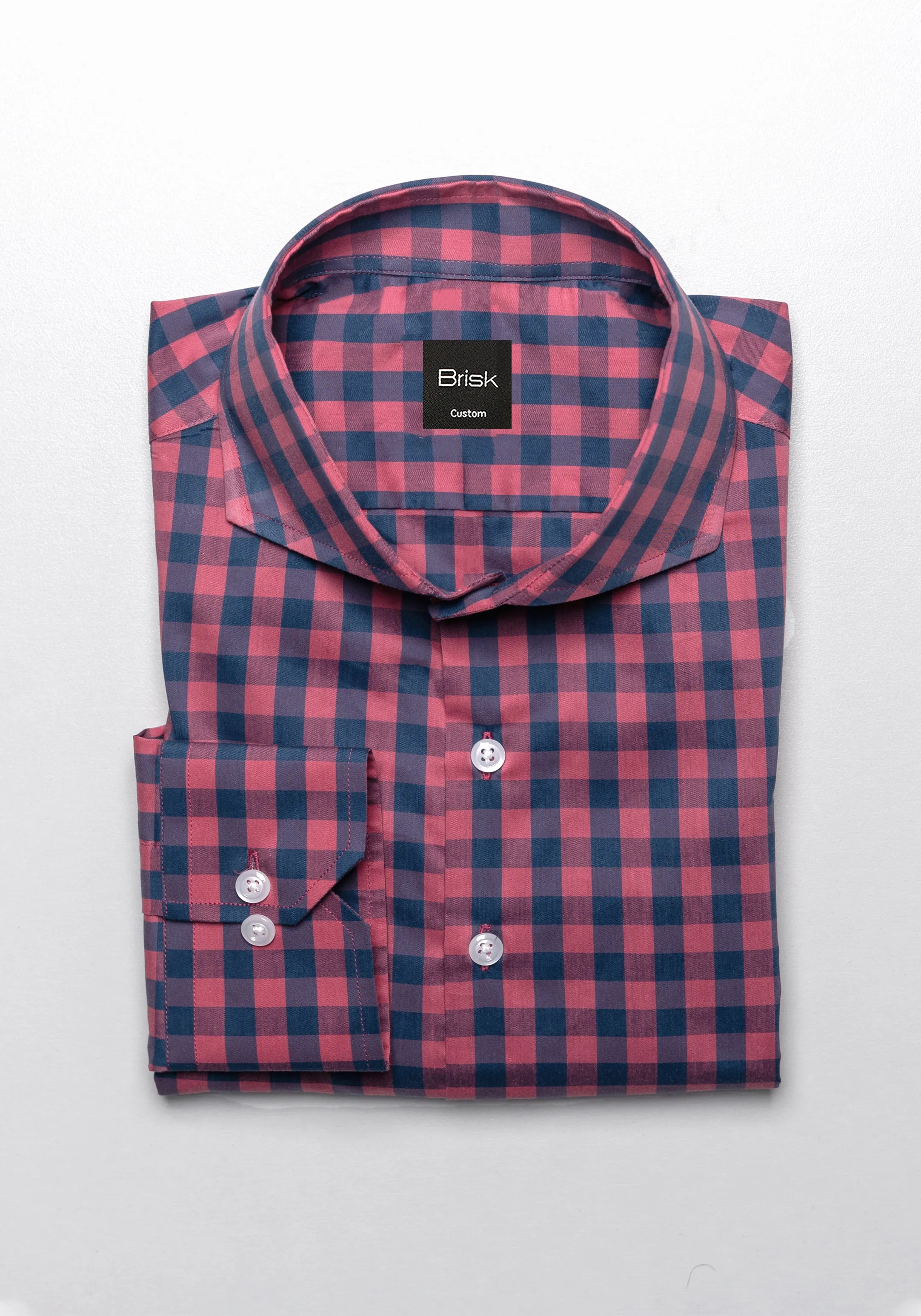 Dusty Red Blue Performance Shirt - Quick Dry sold by Brisk Shirts