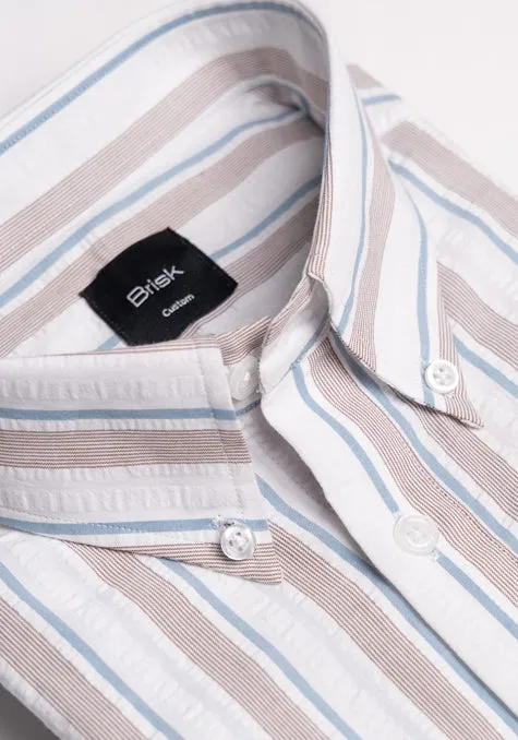 Multi Seersucker Stripes Shirt sold by Brisk Shirts product image thumbnail 2