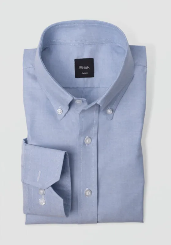 Blue Crisp Oxford Shirt sold by Brisk Shirts
