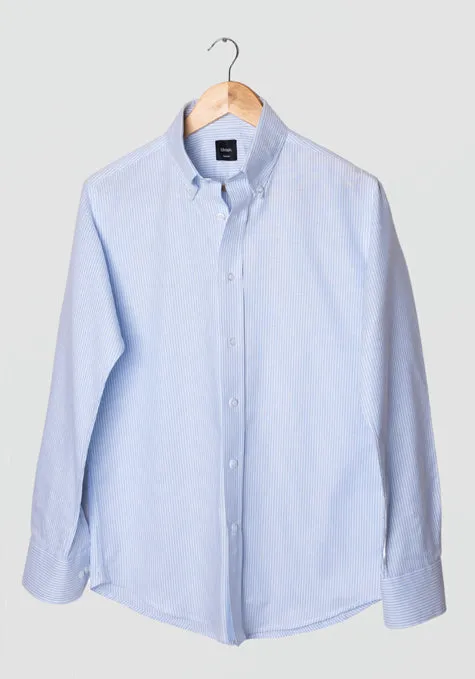 Blue Oxford Stripes Shirt sold by Brisk Shirts product image thumbnail 2