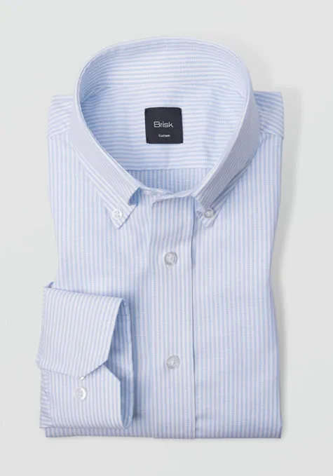 Blue Oxford Stripes Shirt sold by Brisk Shirts