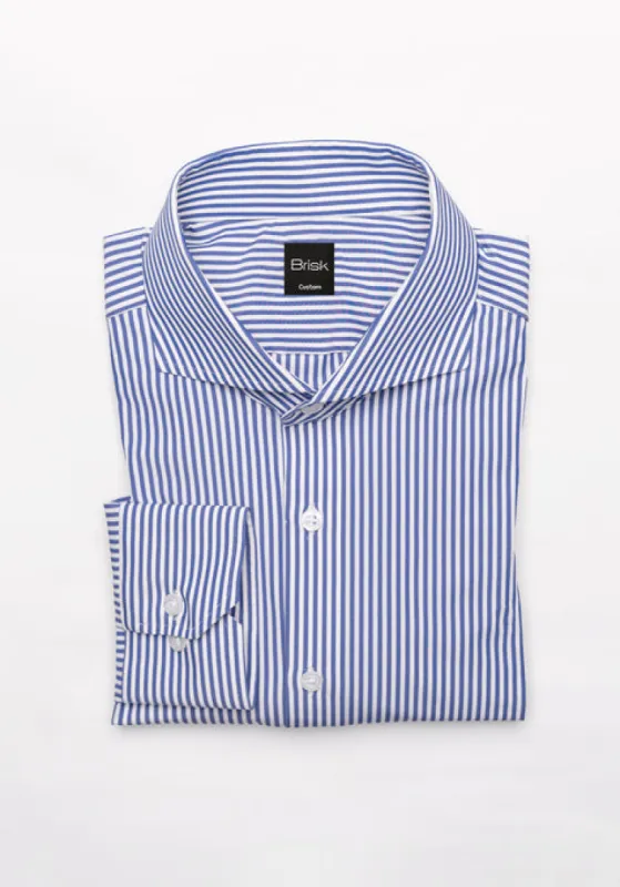 Jet Blue Four-Way Performance Stretch Stripes Shirt - Wrinkle Free sold by Brisk Shirts