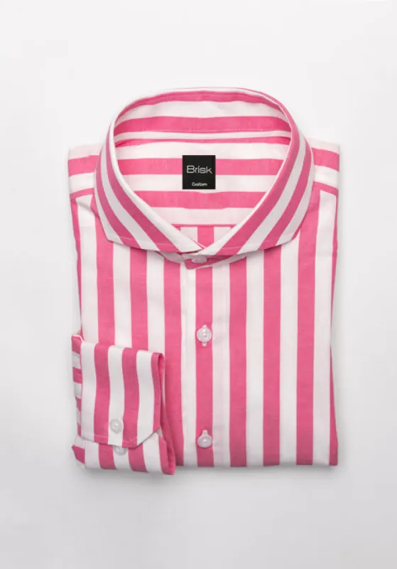 Crisp Fuchsia Bold Stripes Shirt sold by Brisk Shirts