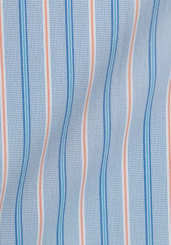 Orange & Blue Performance Stretch Stripes - Wrinkle Free sold by Brisk Shirts