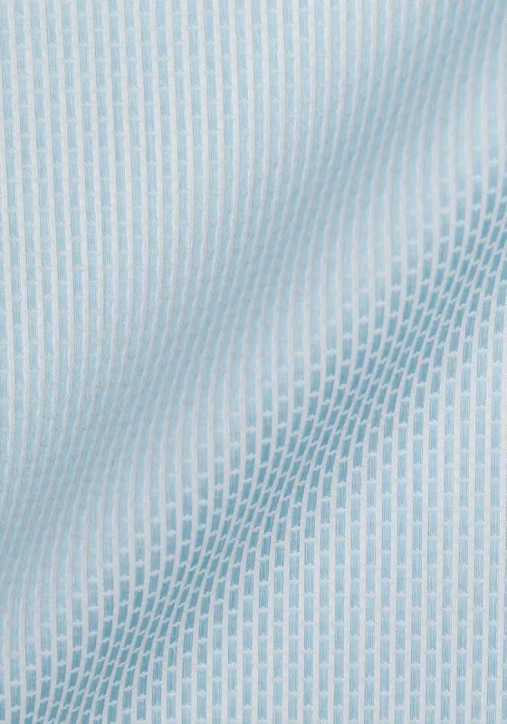 Pastel Aqua Blue Gloss Dobby Structured - Wrinkle Resistant sold by Brisk Shirts