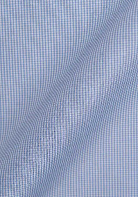 Sky Blue Micro Gingham – Wrinkle resistant sold by Brisk Shirts
