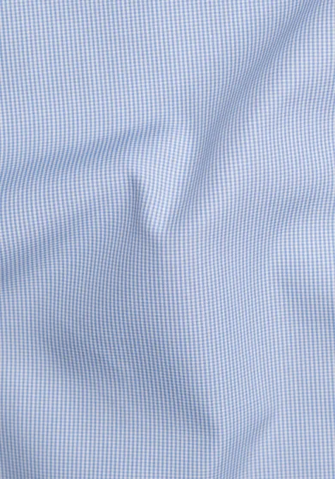 Sky Blue Micro Gingham – Wrinkle resistant sold by Brisk Shirts product image thumbnail 3
