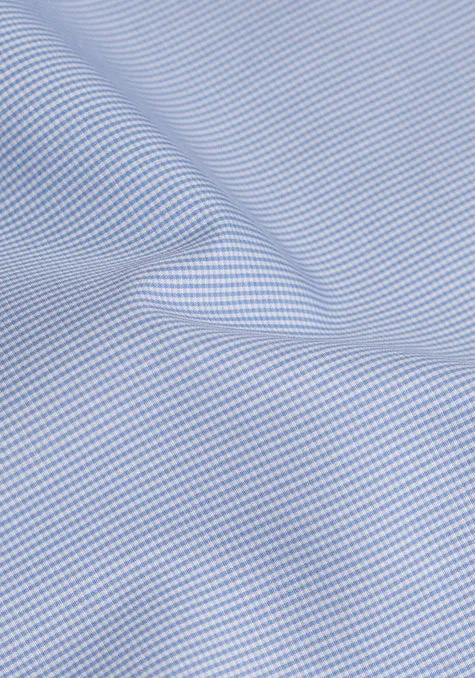 Sky Blue Micro Gingham – Wrinkle resistant sold by Brisk Shirts product image thumbnail 2