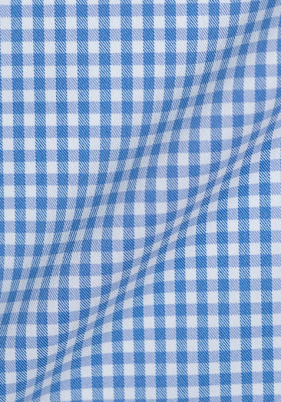 Sky Blue Ultra Stretch Performance Gingham - Wrinkle Free sold by Brisk Shirts