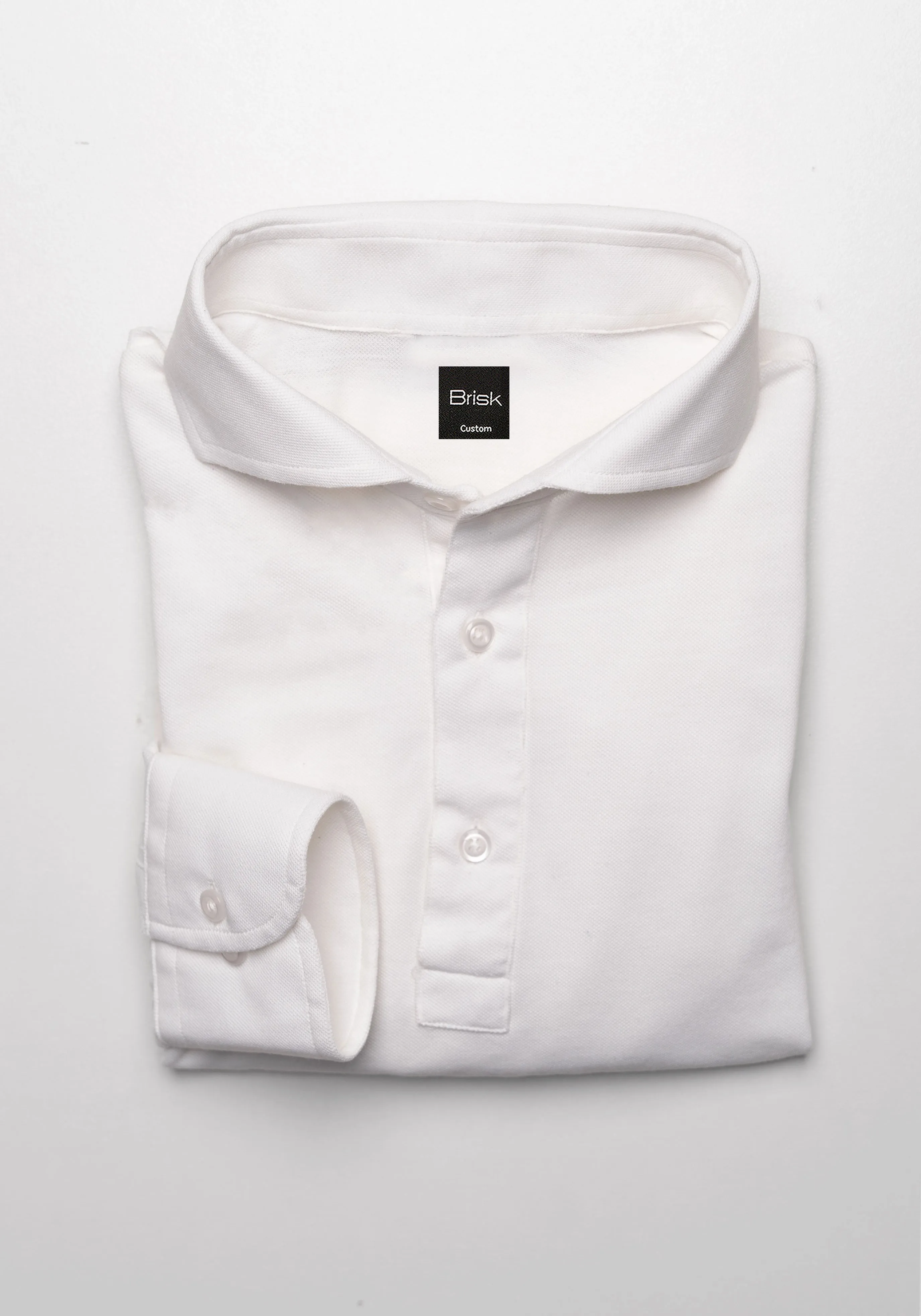 White Feather Soft Piqué Full Sleeve Polo Shirt sold by Brisk Shirts product image thumbnail 4