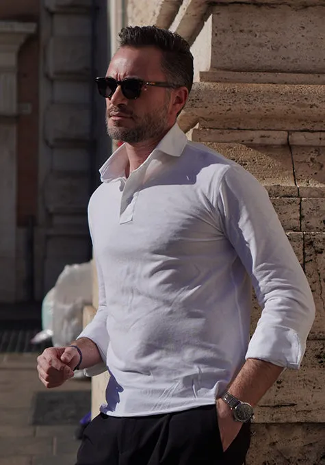 White Feather Soft Piqué Full Sleeve Polo Shirt sold by Brisk Shirts product image thumbnail 5