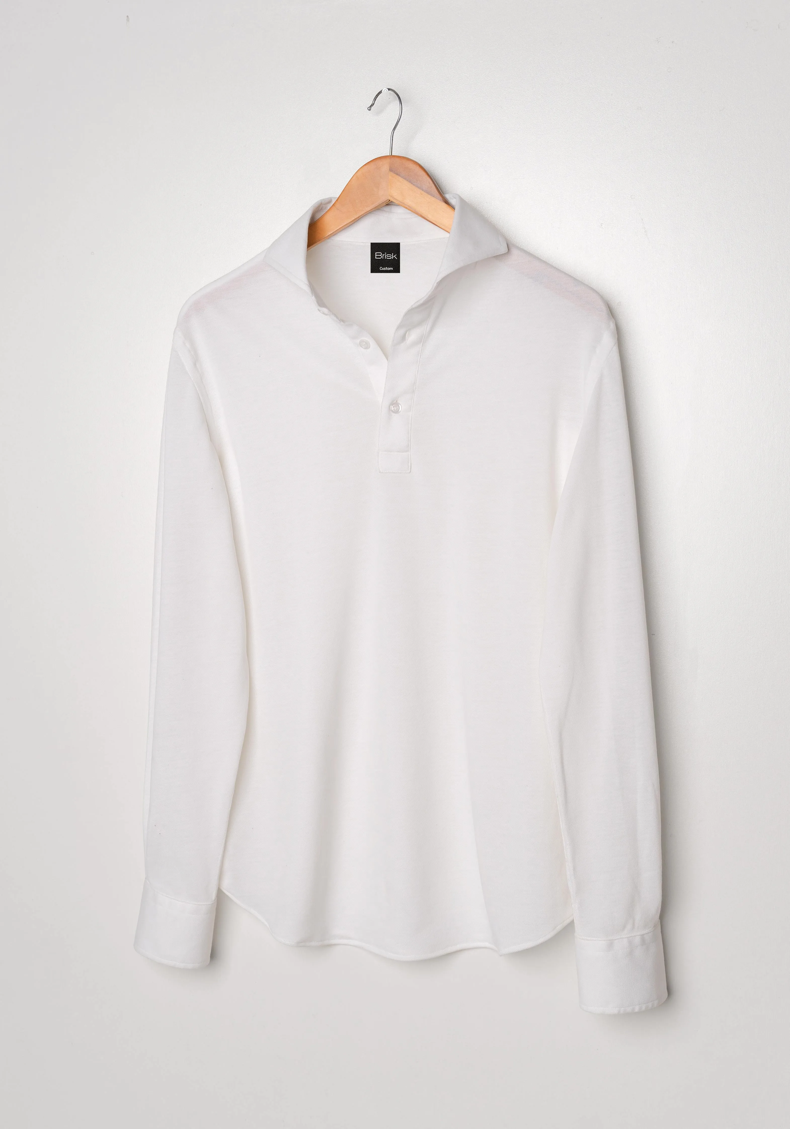 White Feather Soft Piqué Full Sleeve Polo Shirt sold by Brisk Shirts