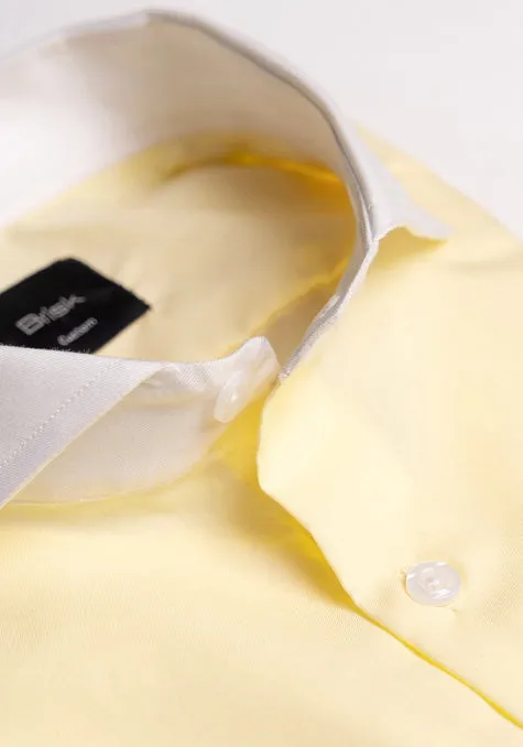 Fine Pastel Yellow Poplin Shirt sold by Brisk Shirts product image thumbnail 2
