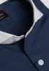 Navy Blue Egyptian Shirt - White Collar & French Cuffs sold by Brisk Shirts
