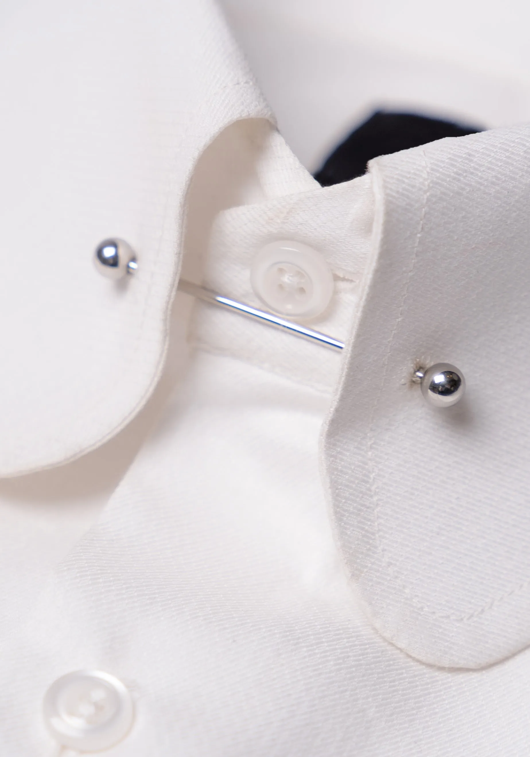Egyptian White Gloss Structured Shirt - Club Collar With Pin sold by Brisk Shirts product image thumbnail 2