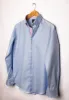 Sky Blue Twill Shirt - Pink Contrast sold by Brisk Shirts