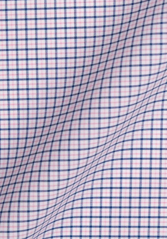 Egyptian Blue On Pink Tattersall - Wrinkle Free sold by Brisk Shirts