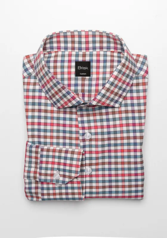 Multi Gingham Brushed Cotton Shirt sold by Brisk Shirts