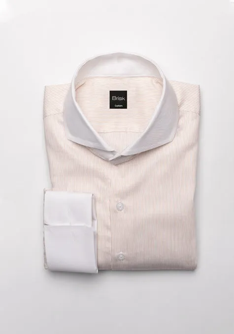 Egyptian Camel Pin Stripes Shirt - Wrinkle Resistant sold by Brisk Shirts