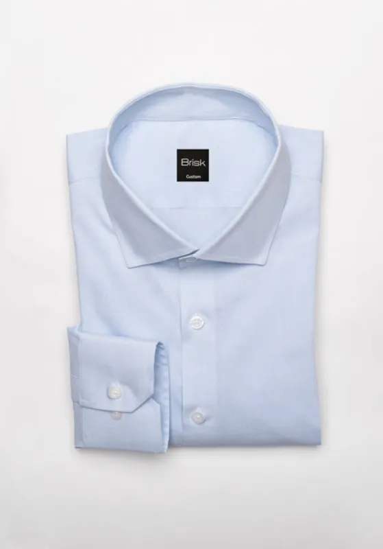 Crisp Ice Blue Cotton / Poly Stretch Shirt sold by Brisk Shirts