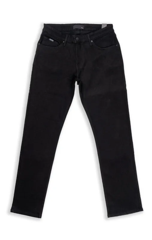 Black Rinse Wash Slim Fit Jeans - Lift sold by Brisk Shirts
