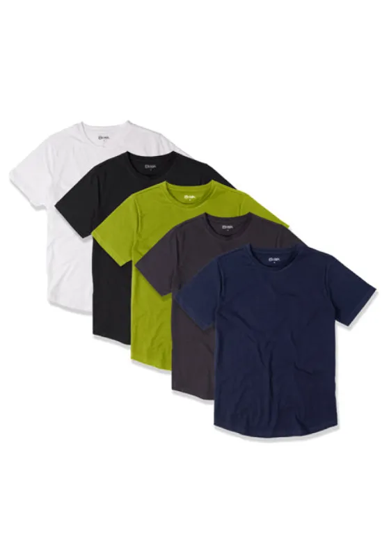 All Cloud Color 5 Tee Pack - Curved Hem sold by Brisk Shirts