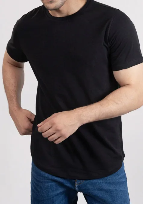 Black Cloud Crew Tee - Curved Hem sold by Brisk Shirts product image thumbnail 4