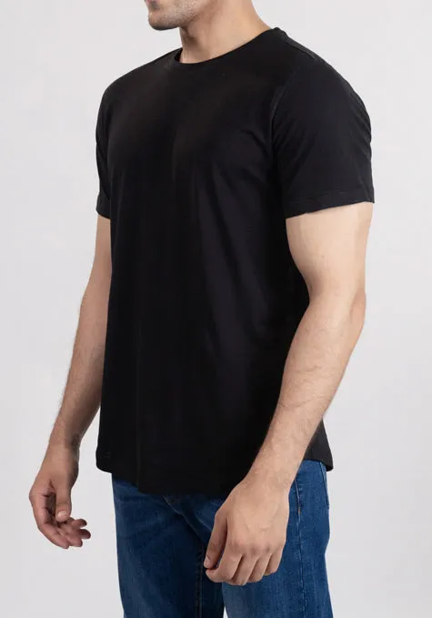 Black Cloud Crew Tee - Curved Hem sold by Brisk Shirts product image thumbnail 2