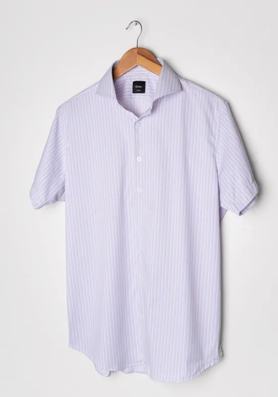Pastel Lavender Seersucker Stripes Shirt - Half sleeve sold by Brisk Shirts