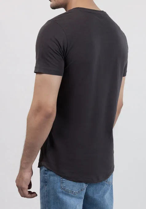 Charcoal Cloud Crew Tee - Curved Hem sold by Brisk Shirts product image thumbnail 4