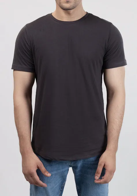 Charcoal Cloud Crew Tee - Curved Hem sold by Brisk Shirts product image thumbnail 2