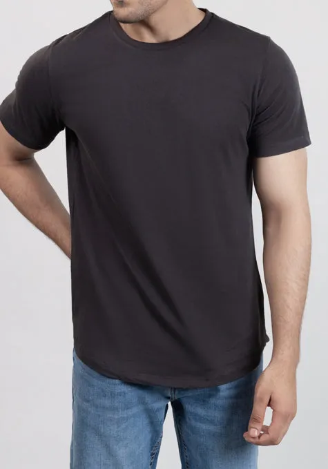 Charcoal Cloud Crew Tee - Curved Hem sold by Brisk Shirts product image thumbnail 3