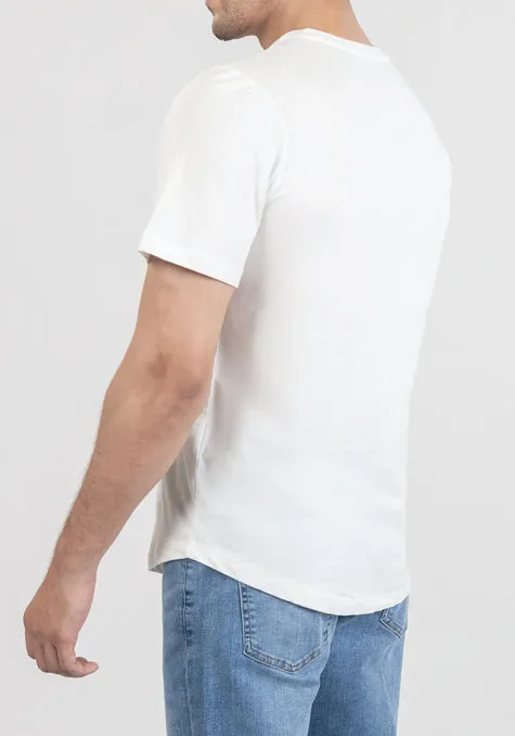 White Cloud Crew Tee - Curved Hem sold by Brisk Shirts product image thumbnail 3